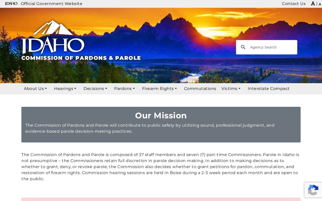 Lincoln County criminal history Idaho parole authority