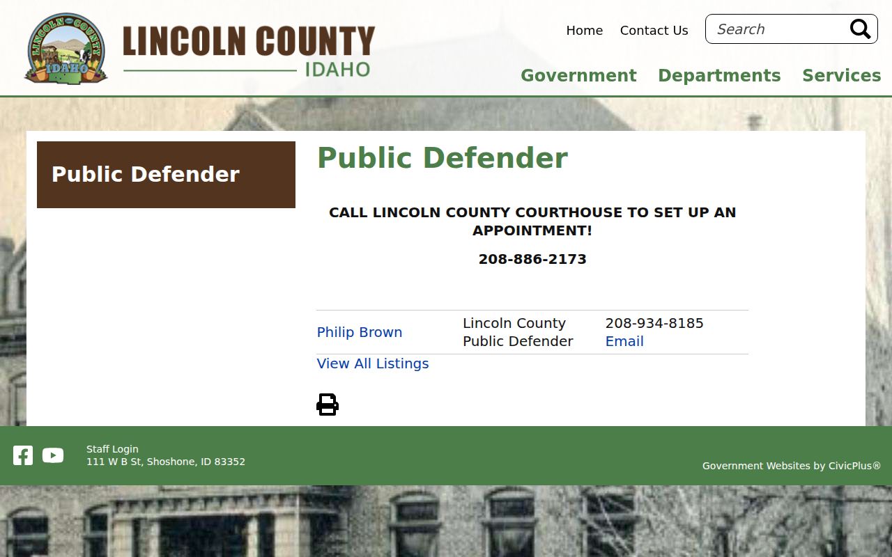 Lincoln County criminal court case public defender source