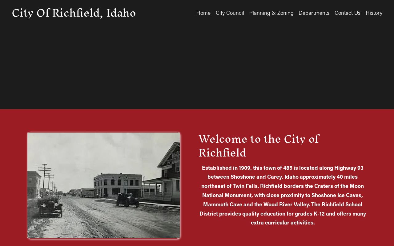 Richfield criminal records context on the official city website